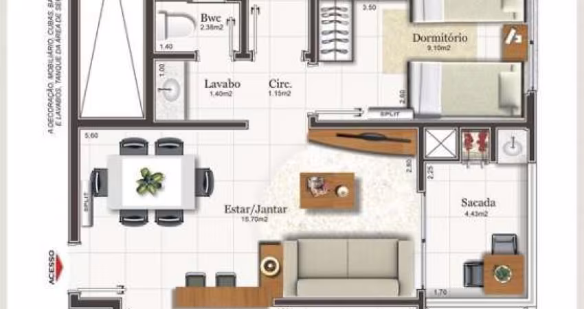 Apartamento à venda em Florianópolis, Capoeiras, com 3 quartos, com 84.6 m², Residencial Rio Plata