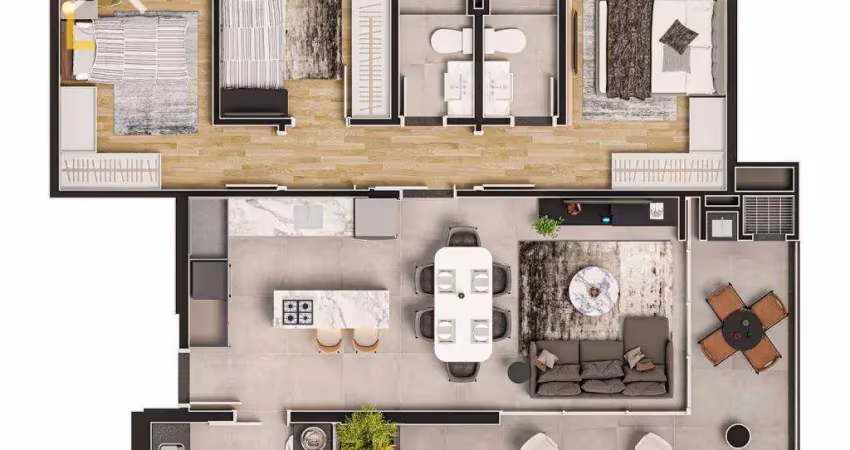 Apartamento com 3 dormitórios à venda, 99 m² por R$ 750.000,00 - Costa e Silva - Joinville/SC