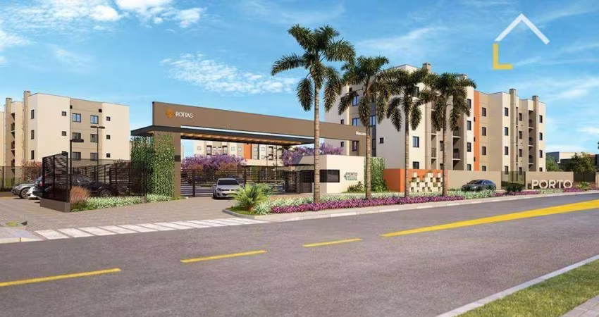 Apartamento com 2 dormitórios à venda, 48 m² por R$ 262.601,00 - Paranaguamirim - Joinville/SC