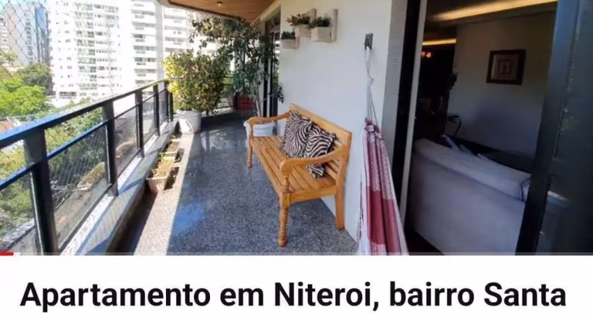 Asset imóveis vende apartamento com 3  varanda e 3 suítes, 215m², por r$ 1.790.000 - santa rosa - niterói/rj