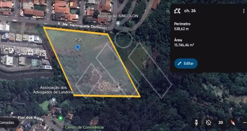 Terreno em condomínio fechado à venda na Rua Madre Henriqueta Dominici, 1, Lagoa Dourada, Londrina