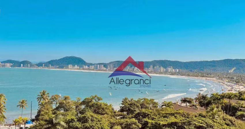 Apartamento vista para o mar com 3 dormitórios à venda, 158 m² por r$ 1.400.000 - parque enseada - guarujá/sp