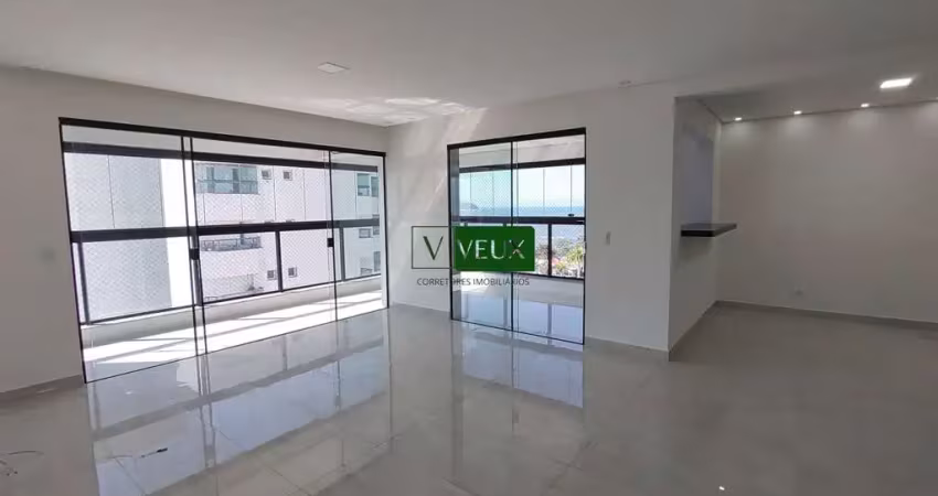 Belíssimo apto para locação  aruan, caraguatatuba, ampla varanda gourmet com churrasqueira e vista para o mar.