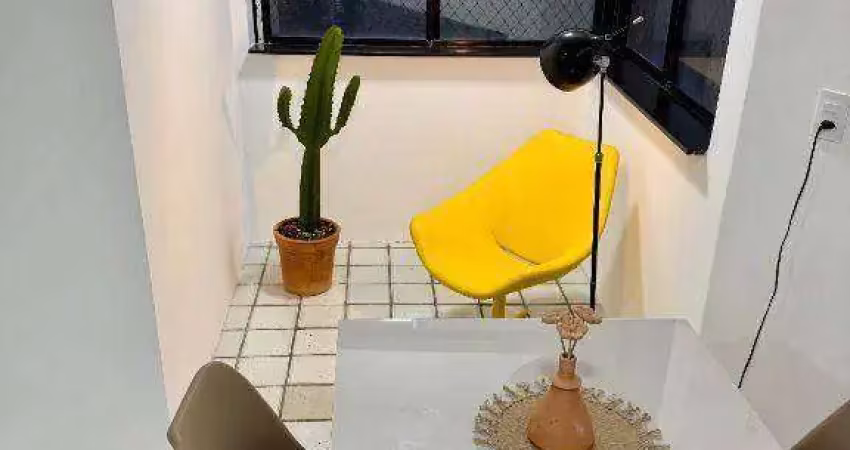 Apartamento com 1 dormitório para alugar, 48 m² por r$ 2.800,00/mês - jatiúca - maceió/al
