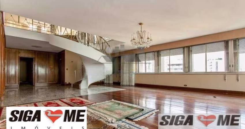 Cobertura duplex com 4 dorm, 593m² a.ú - santa cecília por r$ 4.950.000,00