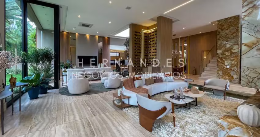 Linda e luxuosa mansão com lago e totalmente mobiliada no  em alphaville barueri móveis assinados