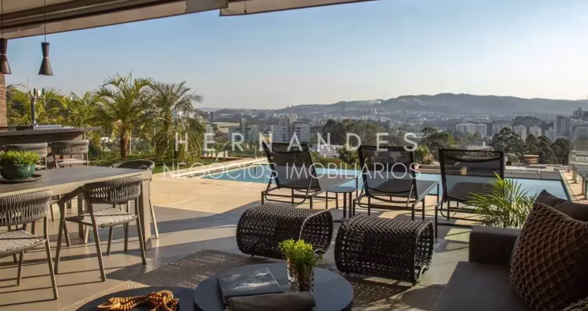 Apartamento de alto padrão mobiliada em alphaville-sp: 4 suítes, 3 salas, piscina e muito mais! venha se encantar com essa casa moderna e sofisticada!