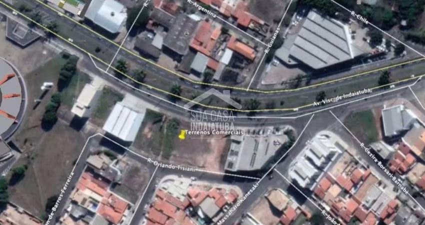 Terreno comercial com 381m na Avenida Visconde de Indaiatuba com frente para 2 ruas