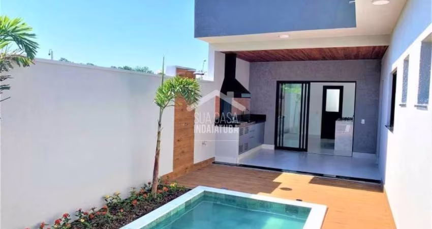 Linda casa térrea com 3 suítes sendo 1 com closet no Park Gran Reserve - Indaiatuba