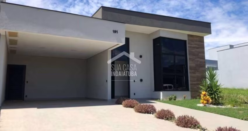 Casa térrea com 3 suítes e piscina no Condomínio Residencial Dona Lucilla - Indaiatuba/SP