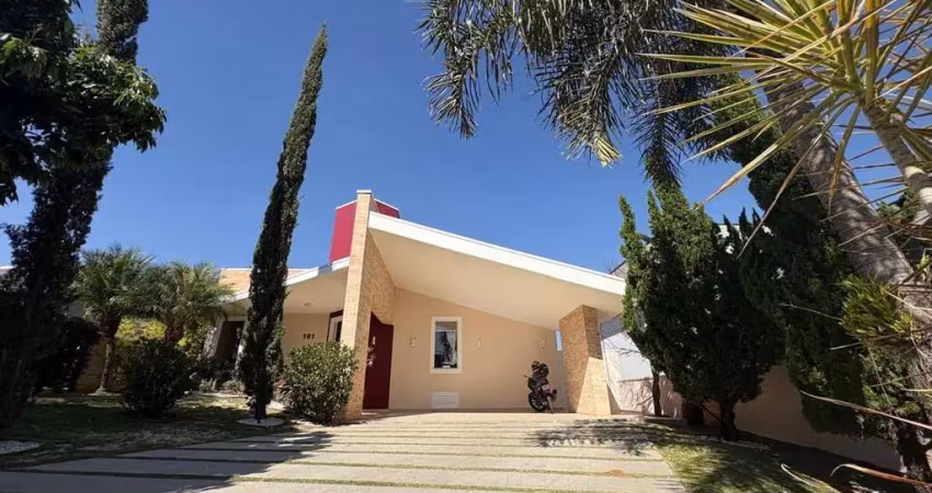 Casa terrea 4 quartos, escritório e piscina em condomínio de alto padrão em indaiatuba