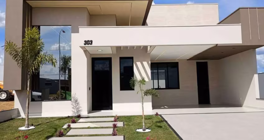 Casa nova em condominio em indaiatuba com 3 suítes, escritório, piscina e planejados
