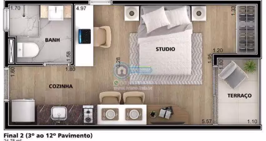 Studio de 25m² em jardim são paulo (zona norte) - sp: venda por r$270 mil
