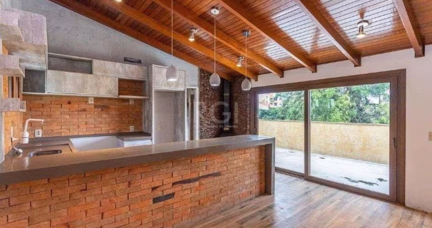Cobertura de 140m² - 3 dormitórios, 2 banheiros, terraço com churrasqueira e 1 v