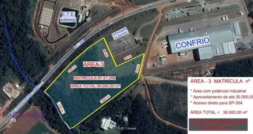 Área à venda, 38000 m² por r$ 3.500.000 - campo dos aleixos - jarinu/sp