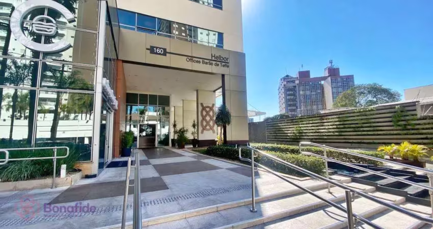 Sala comercial para locação no edifício helbor, localizada no bairro anhangabaú, em jundiaí/sp.