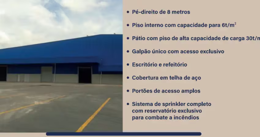 Imóvel galpão logístico disponível para aluguel com 6.207 m², área de galpão e 15.312m² de área de terreno, aparecida de goiânia-go.