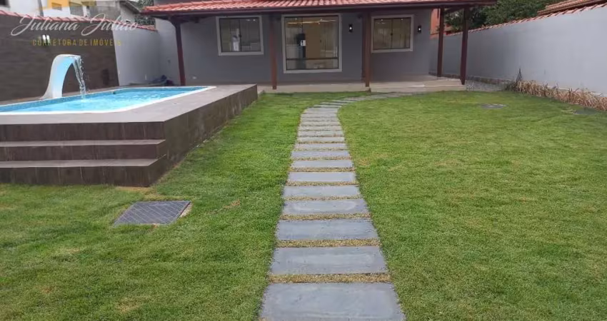 Casa linear com 3 quartos sendo 2 suítes a venda no bairro jardim campomar em rio das ostras rj