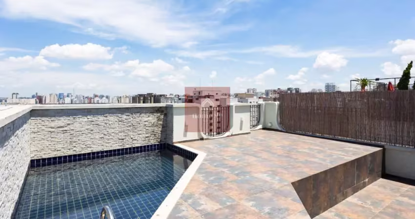 Cobertura para locação em moema 182² 2dorms 1suite 2vagas de garagem com piscina