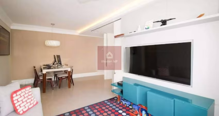 Apartamento com 91m², 2 dormitórios, 1 vaga.