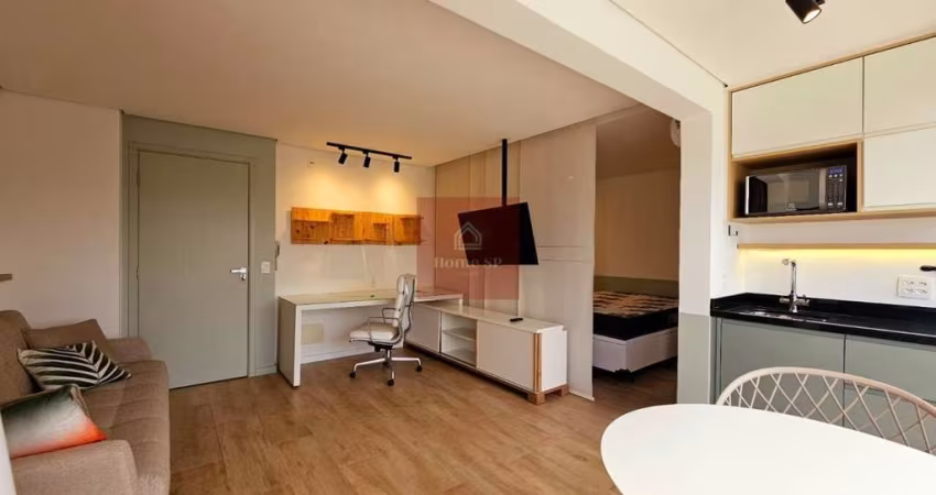 Apartamento Stúdio com 1 vaga, 35,48m² no Campo Belo