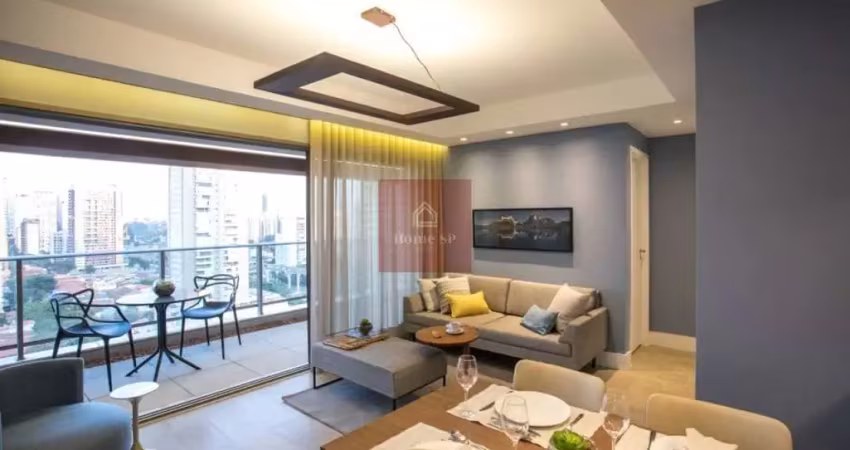Brooklin 81m² 2suites 2vagas predio moderno todo mobiliado para locação