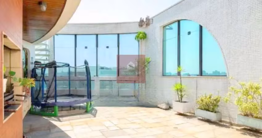 Cobertura em moema indios, são 533m², 4 dormitórios, sendo 4 suítes, 5 vagas.