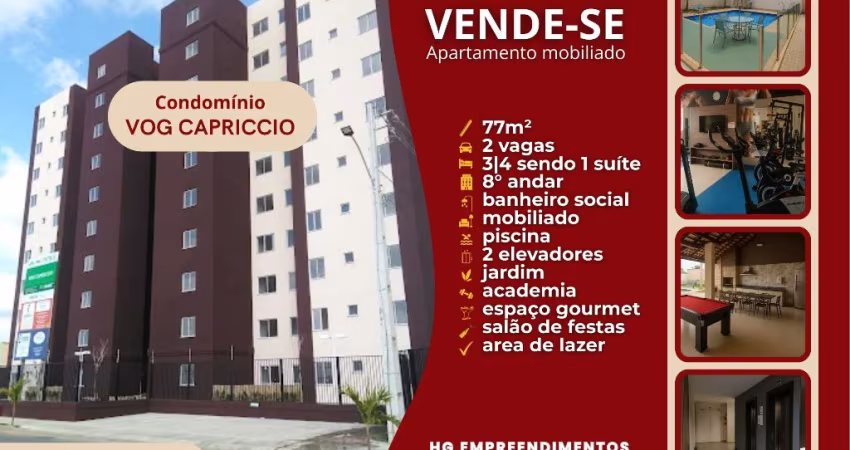 VENDO, LINDO APARTAMENTO 3/4 MOBILIADO - VOG CAPRICCIO - BOA VISTA, VITÓRIA DA CONQUISTA - BA
