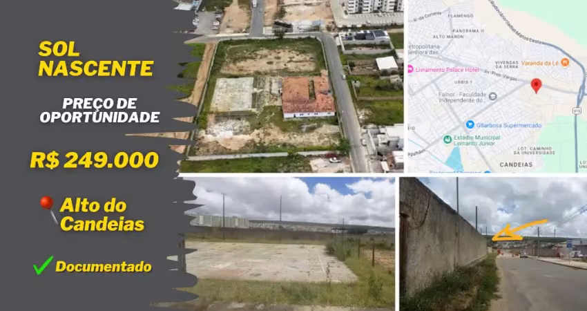 Oportunidade alto do candeias lote 360m², rua asfaltada - vitoria da conquista ba