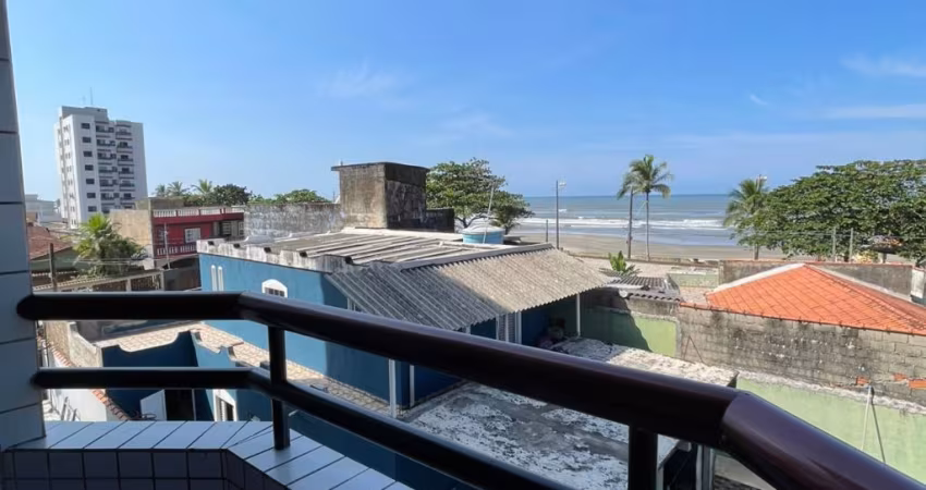 Apartamento em Mongaguá com 01 suite e duas sacadas vista mar