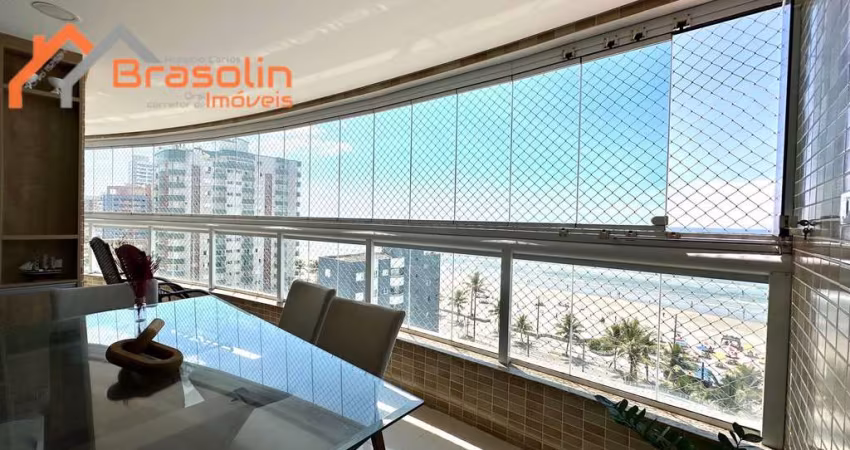 Apartamento Alto Padrão mobiliado 3 dorm/ duas suíte, sacada gourmet vista mar - próximo ao centro de Mongaguá/SP