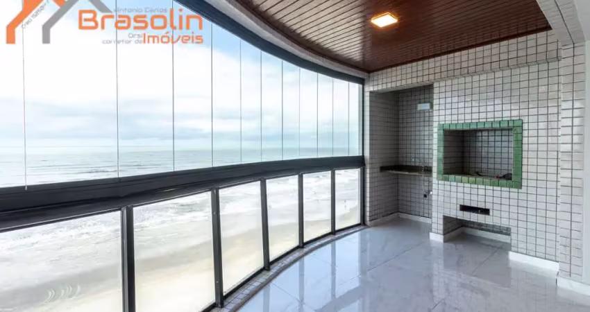 Apartamento 4 dormitórios frente ao mar no centro, mongaguá/sp.