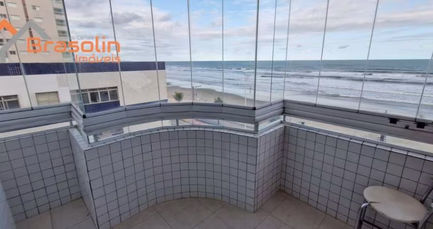Apartamento 2 dormitórios sendo uma suíte frente mar, Mongaguá