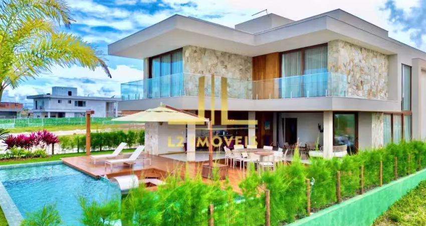 Casa luxuosa - 6 suítes - vista mar - alphaville guarajuba
