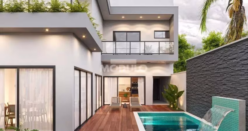 Casa de condomínio à venda, 3 quartos, 3 suítes, 2 vagas, novo mundo - uberlândia/mg