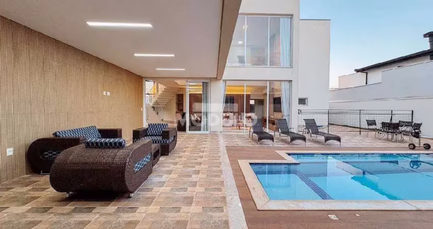 Casa de condomínio à venda, 4 quartos, 4 suítes, 8 vagas, novo mundo - uberlândia/mg