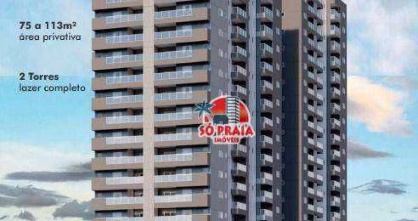 Apartamento à venda, 78 m² por R$ 489.000,00 - Centro - Mongaguá/SP