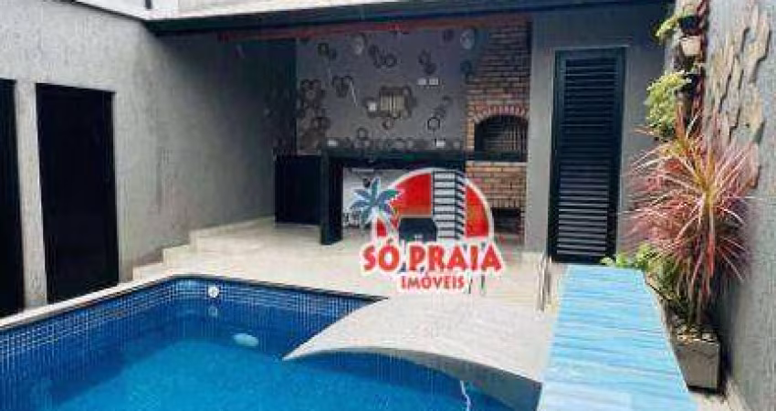 Sobrado com 2 dormitórios à venda, 60 m² por R$ 360.000,00 - Balneário Pires - Praia Grande/SP