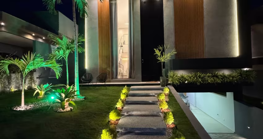 Casa a venda em Alphaville Litoral Norte 3 com 5 suítes e energia solar
