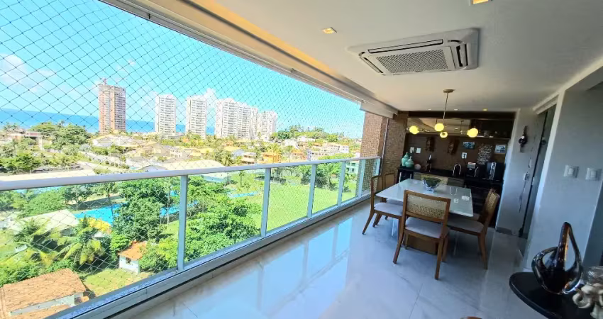 Apartamento a venda em patamares com 3 quartos vista mar varanda gourmet no mario cravo