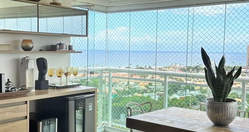 Apartamento a venda no art residence patamares com 3 suites reformado e vista mar
