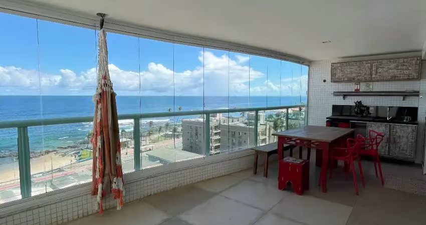 Apartamento a venda no terrazzo ondina com 2 suites reformado 2 vagas vista mar
