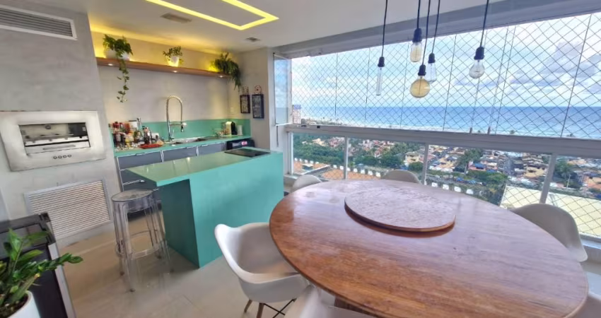 Apartamento a venda em patamares colina A com 2 suites vista mar no paradiso reale