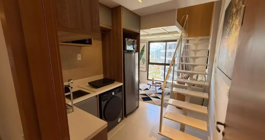 Apartamento a venda no caminho das árvores com 1 quarto e mobiliado no unique live