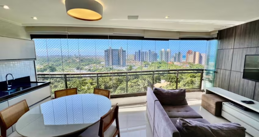 Apartamento a venda em patamares com 3 quartos mobiliado e vista mar no colina A