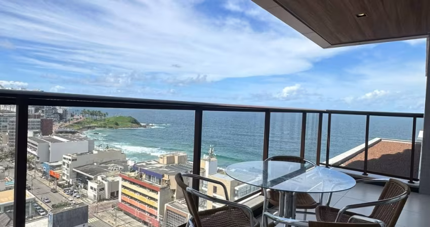 Apartamento para locação no nau barra com 2 quartos mobiliado e vista mar