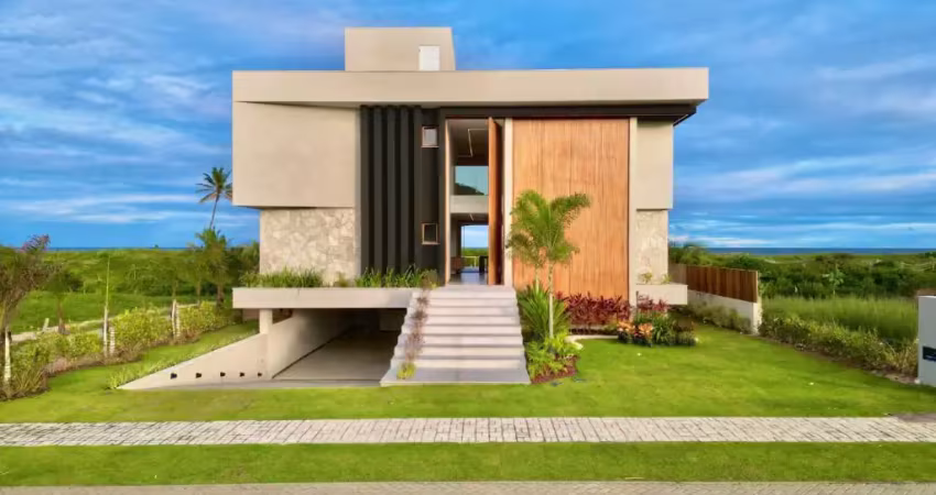 Casa a venda em alphaville guarajuba beira mar com 8 suites e mobiliada