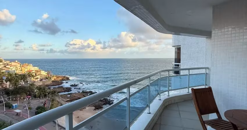 Cobertura a venda em ondina quarto e sala mobiliado e vista mar no ondina porto
