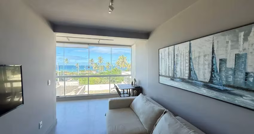 Apartamento a venda em stella maris com 2 quartos vista mar e varandão a 50 m da praia