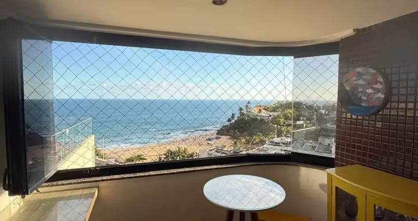 Apartamento a venda no rio vermelho com 3 quartos vista mar e 2 vagas soltas